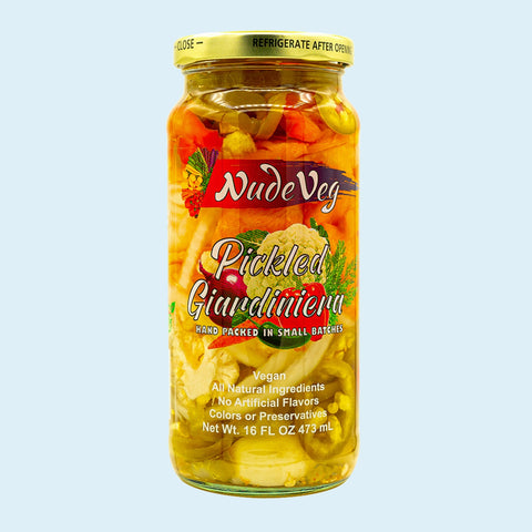 Pickled Giardiniera, 16 oz Handcrafted - Ayurveg | NudeVeg Pickles