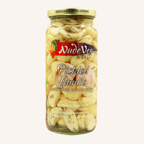 Spicy Dill Pickled Garlic, 16 oz Handcrafted - Ayurveg