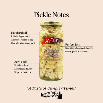 Spicy Dill Pickled Garlic, 16 oz Handcrafted - Ayurveg