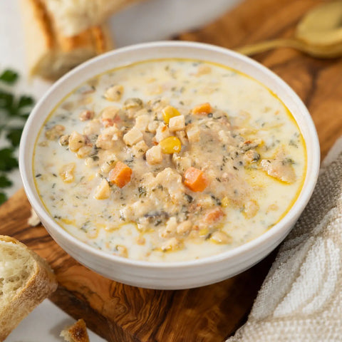 Smoked Salmon Chowder, 12 oz - SeaBear Smokehouse