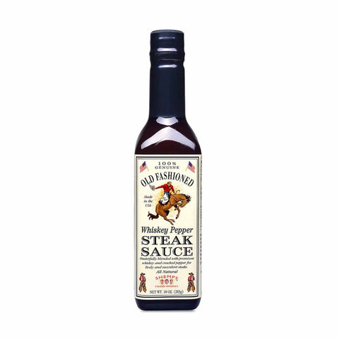 Shemps Old Fashioned Whiskey Pepper Steak Sauce, 9.5 oz - Golden West Specialty Foods