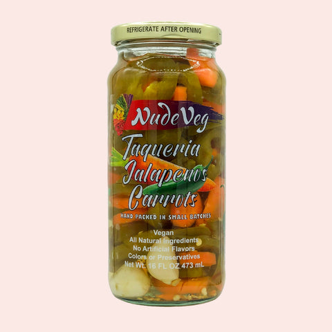 Taqueria Style Jalapenos & Carrots, 16 oz Handcrafted - Ayurveg