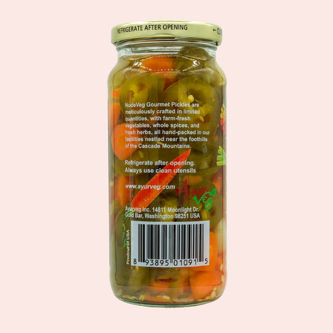 Taqueria Style Jalapenos & Carrots, 16 oz Handcrafted - Ayurveg