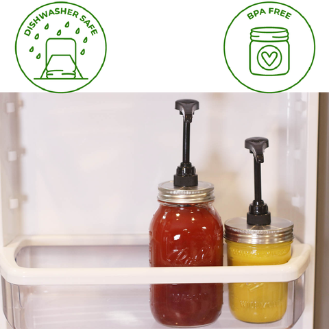 Food Grade Dispenser Pump for Mason Jars: Brushed Satin Lid - Wide mouth - Mason Jar Lifestyle