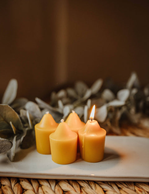 Beeswax 2" Votive Candles - The Holton Homestead