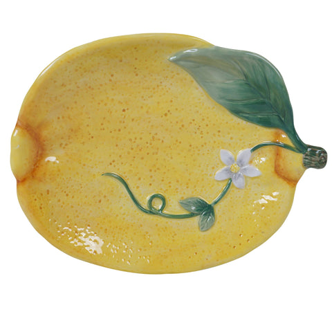 Citron 3-D Lemon Dessert Plate 8 in  x 6.25 in - Certified International