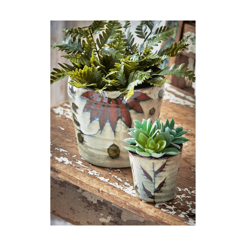 Poinsettia Planter, Large - tag