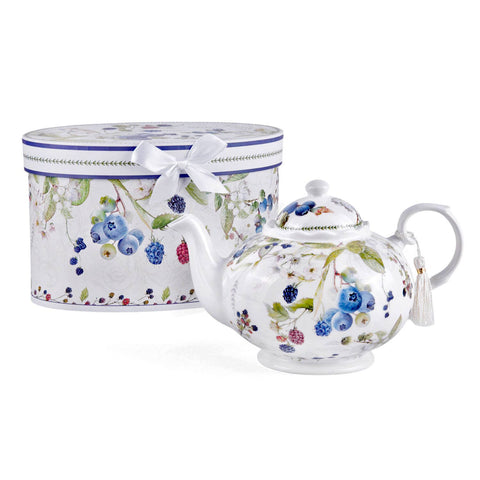 Wild Berries Bone China Teapot, 1.14 qt, in Gift Box