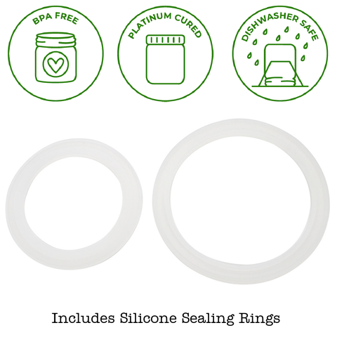Stainless Steel Spice Lids: Wide Mouth - Pack of 4 - Mason Jar Lifestyle