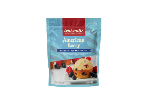 American Berry Muffin Mix: 2 lb. Pouch - Lehi Mills
