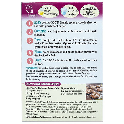 Ginger Molasses Cookie Mix, 11.5 oz - Namaste Foods