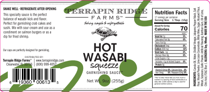 Hot Wasabi Squeeze, 8.5 oz - Terrapin Ridge Farms