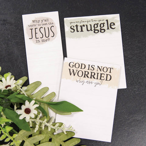 God Is Not Worried Why Are You Notepad - Col House Designs
