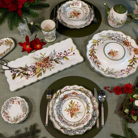 Winters Forest Christmas - Chip & Dip 14.5 in - Certified International
