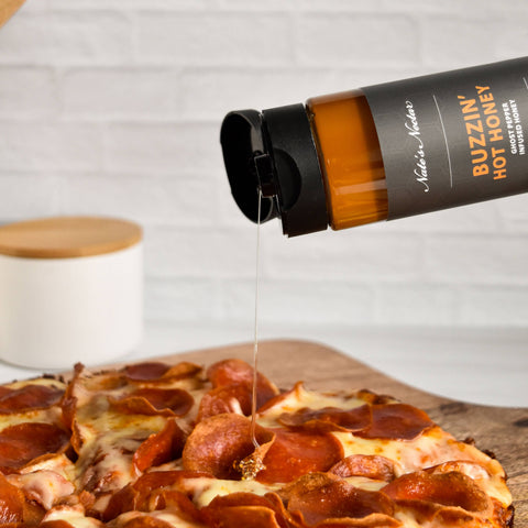 Buzzin' Hot Honey, Medium Heat, 12 oz - Nate's Nectar