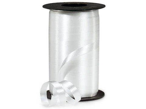 Poly Curling Ribbon: White, 3/8"x250 yards - Nashville Wraps