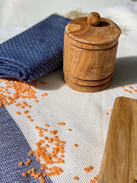 Olive Wood Spice Jar with Lid - Scents and Feel