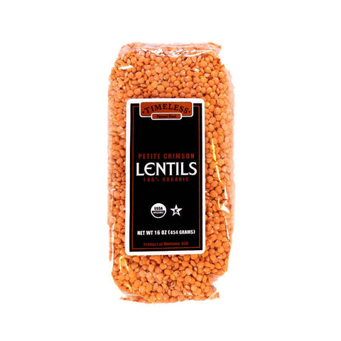 Organic Petite Crimson Lentils, $7.00/lb - Timeless