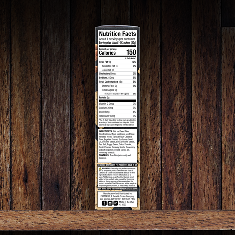 Everything Seasoned Gluten-Free Snack Crackers - Partners Crackers