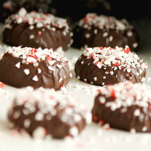 Peppermint Tea Cookies in Dark Chocolate, 8 oz - Cranberry Sweets & More