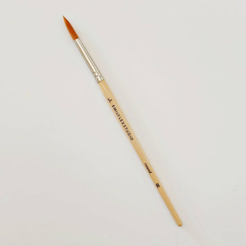 Watercolor Paintbrushes, Wood, set of 5 - Emily Lex Studio