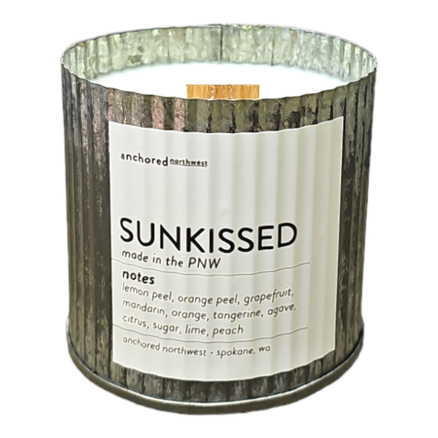 Sunkissed Wood Wick Rustic Vintage Farmhouse Wood Wick Candle: 10oz - Anchored Northwest