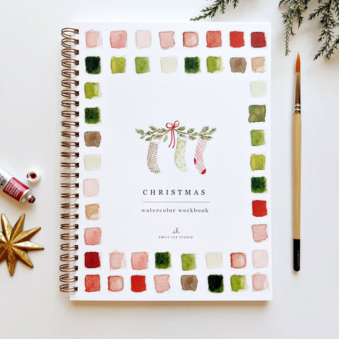 Christmas Watercolor Workbook - Emily Lex Studio