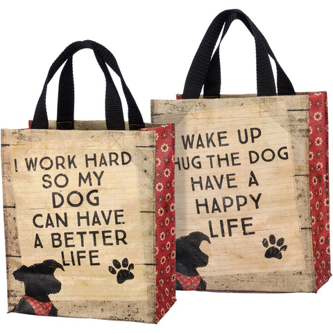 Hug The Dog Daily Tote, 8.8"x10.3"x4.8" - Primitives by Kathy