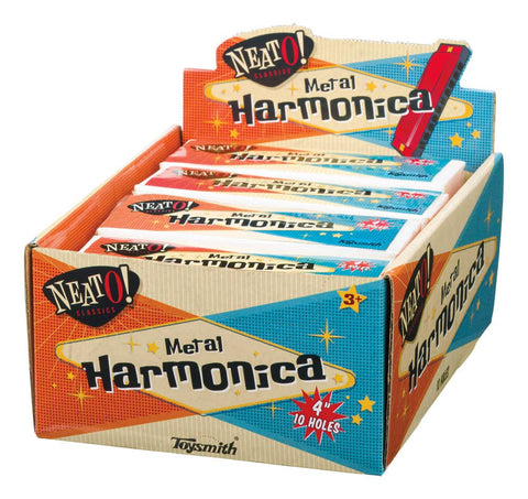 Neato! Metal Harmonica, 10 Holes, 4 in - Toysmith