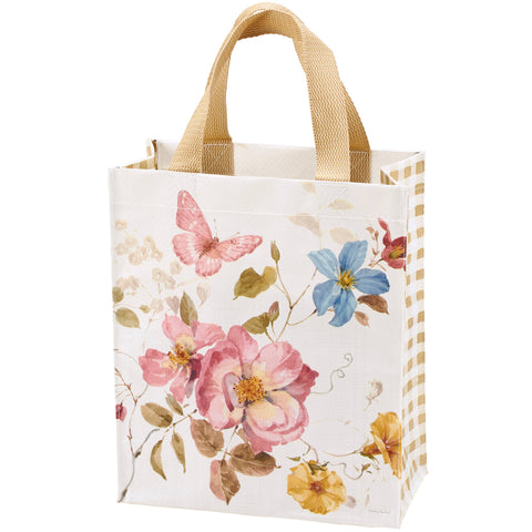 Floral Butterfly Daily Tote, 8.8"x10.3"x4.8" - Primitives by Kathy