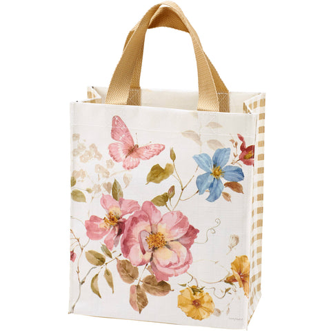 Floral Butterfly Daily Tote, 8.8"x10.3"x4.8" - Primitives by Kathy