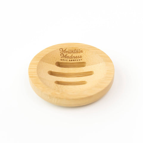 Bamboo Soap Dish, Sustainable & Draining - Mountain Madness Soap Co.