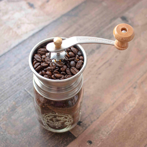 Coffee and Spice Grinder Lid for Mason Jars, Wide Mouth - Mason Jar Lifestyle