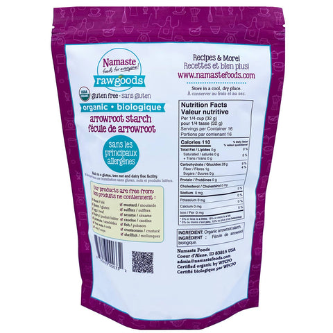 Organic Arrowroot Starch, 18 oz - Namaste Foods