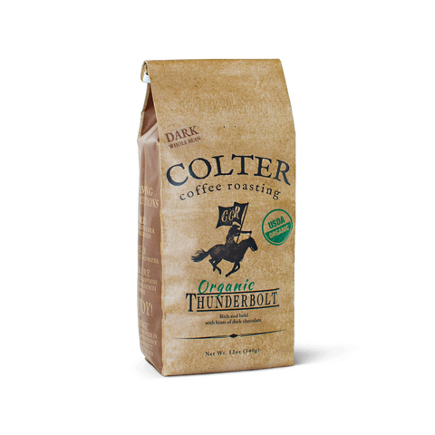 Organic Thunderbolt, 12 oz Whole Bean - Colter Coffee Roasting