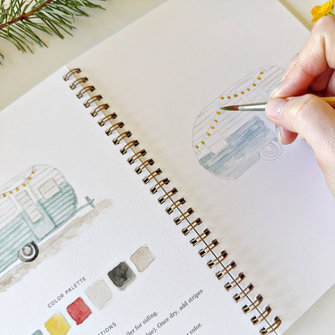 Camping Watercolor Workbook - Emily Lex Studio