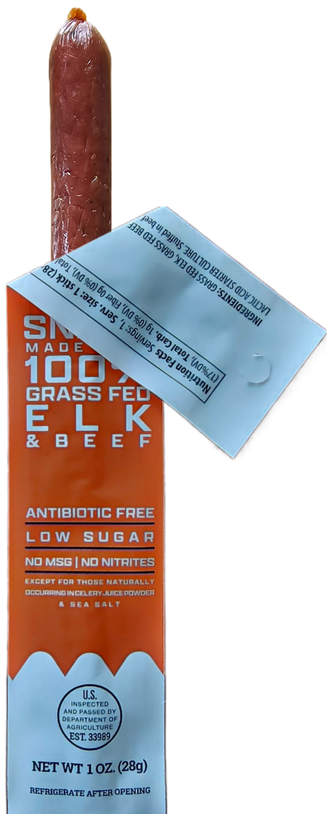 APEX Wild Game Grassfed Snack Sticks (1oz) Elk - Farmers' Market Foods