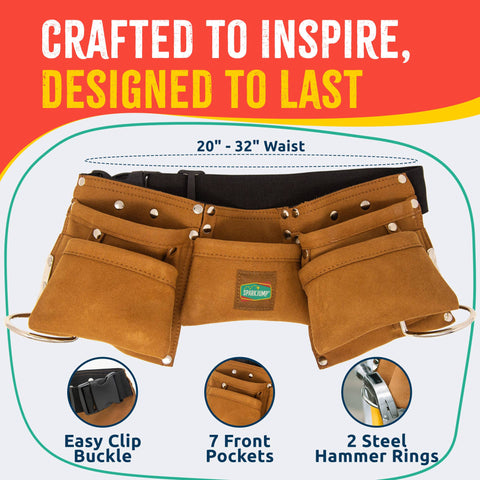 Kids Leather Tool Belt with Safety Goggles - SparkJump