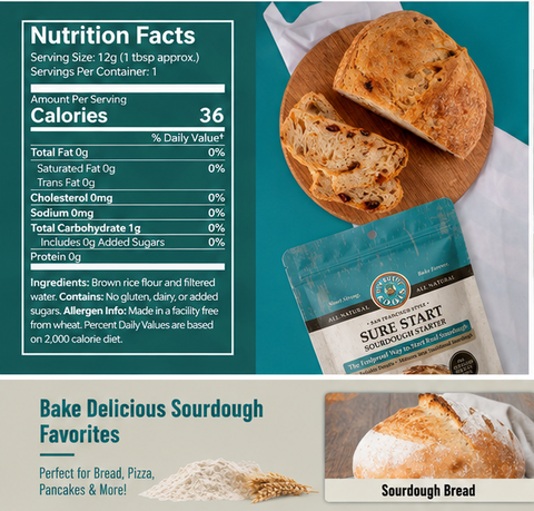 Sure Start Fail-Proof Sourdough Starter Culture (regular) - My Rustic Roots