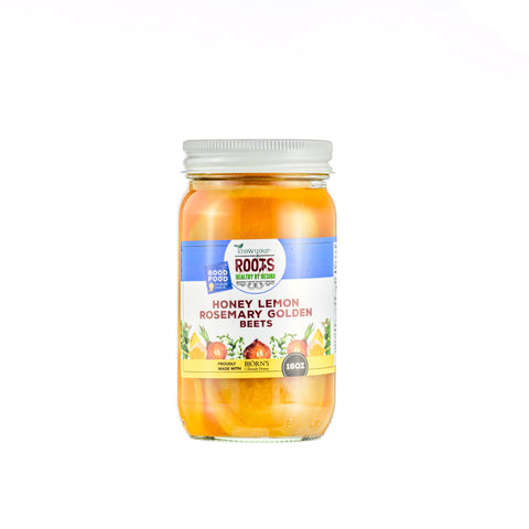 Honey Lemon Rosemary Golden Beets, 16 oz - Know Your Roots Pickles