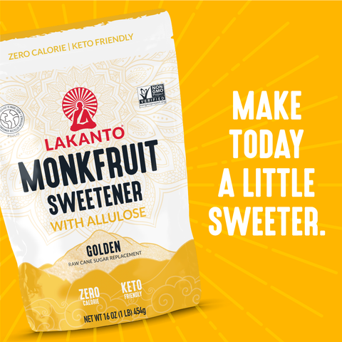Golden Monkfruit Sweetener with Allulose, 8 oz - Lakanto