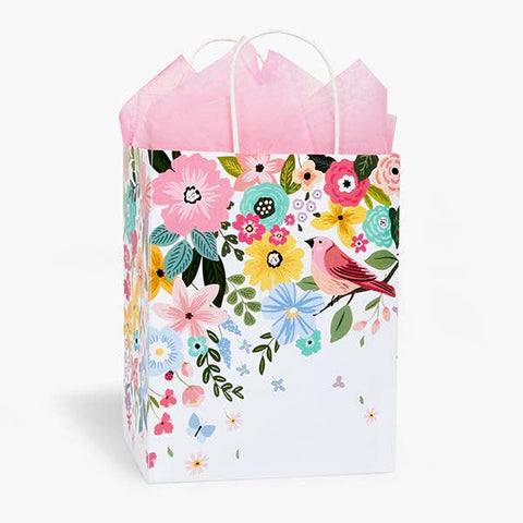 Songbird Blooms Paper Gift Bags, Assorted Sizes - Nashville Wraps