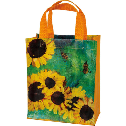 Sunflowers Daily Tote, 8.8"x10.3"x4.8" - Primitives by Kathy