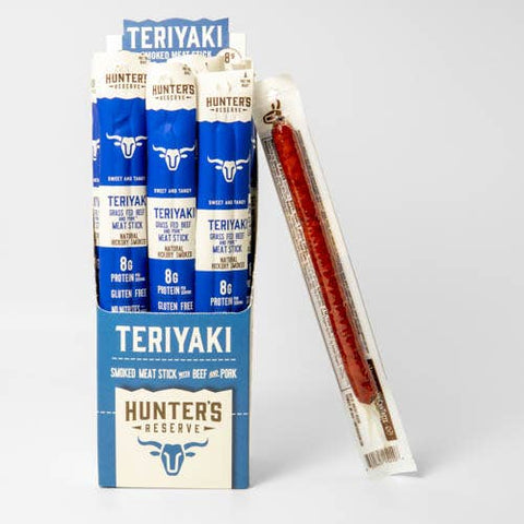 Teriyaki Grass Fed Beef Meat Sticks, 0.9 oz - Hunter's Reserve