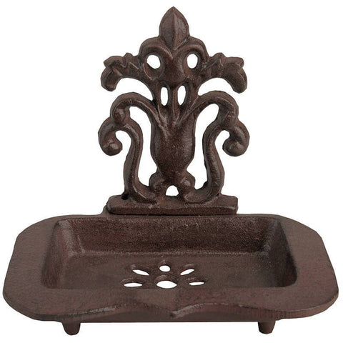 Classic Soap Dish, Cast Iron, Antique Brown - Esschert Design USA