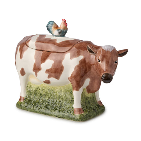 Vintage Farm 3-D Cow Cookie Jar - Certified International