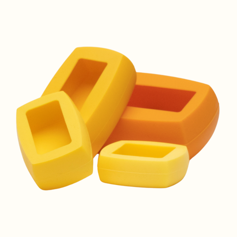 Reusable Silicone Cheese Savers: Yellow, Set of 4 - Food Huggers