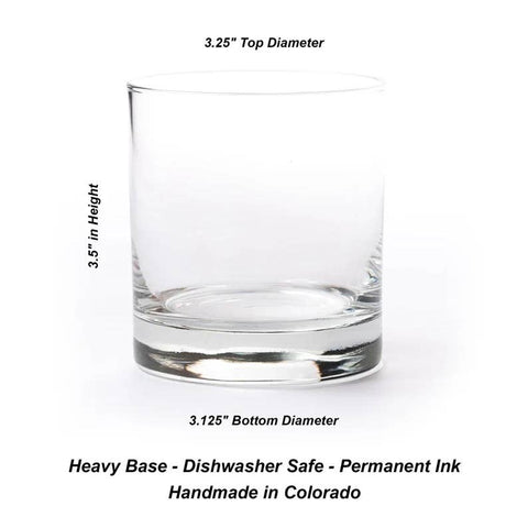 Stars and Night Landscape Whiskey Glasses, 11 oz, Single - Black Lantern