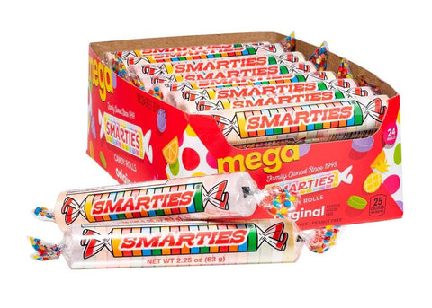 Smarties Mega Roll, 2.25oz - Grandpa Joe's