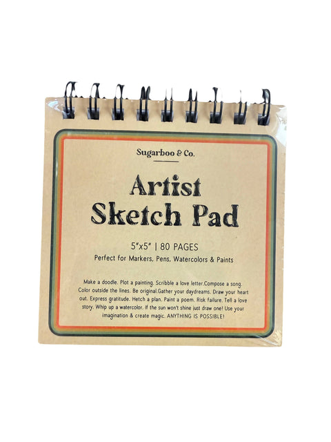 Spiral Artist Sketch Pad, 5"x5" - Sugarboo & Co